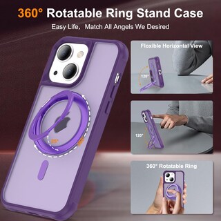 Foto 2 | Foto 2 | Funda Xiqi Para Iphone 13 Y 14 De 6.1 Pulgadas Con Soporte De Anillo Magnético - Venta Internacional.
