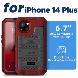 Foto 2 | Foto 2 | Funda Impermeable Mitywah Para Iphone 14 Plus Con Protector De Pantalla - Venta Internacional.