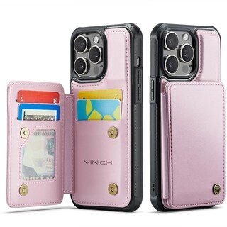 Foto 1 | Foto 1 | Funda Tipo Cartera Vinich Para Iphone 14 Pro Con Tarjetero En Oro Rosa - Venta Internacional.