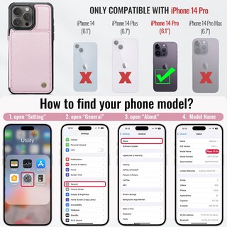 Foto 2 | Foto 2 | Funda Tipo Cartera Vinich Para Iphone 14 Pro Con Tarjetero En Oro Rosa - Venta Internacional.