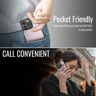 Foto 7 | Foto 7 | Funda Tipo Cartera Vinich Para Iphone 14 Pro Con Tarjetero En Oro Rosa - Venta Internacional.