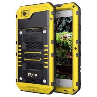 Foto 1 | Foto 1 | Funda Impermeable Mitywah Para Iphone 7/8 Heavy Duty Color Amarillo - Venta Internacional.