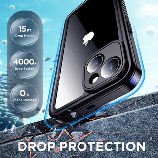 Foto 4 | Foto 4 | Funda De Teléfono Femrit Impermeable Ip68 Para Iphone 14 Azul - Venta Internacional.