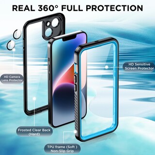 Foto 5 | Foto 5 | Funda De Teléfono Femrit Impermeable Ip68 Para Iphone 14 Azul - Venta Internacional.