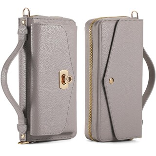 Foto 6 | Foto 6 | Funda Tipo Cartera Reeginch Crossbody Para Iphone 15 6.1 - Gris - Venta Internacional.