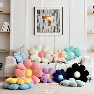 Foto 4 | Foto 4 | Cojín Flower Pillow Sioloc Con Forma De Flor Color Turquesa - Venta Internacional.