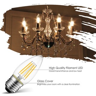 Foto 2 | Foto 2 | Bombillas Led Tipo Candelabro Lvwit Filamento B11 5 5 W (equivalente De 75 W) 2700 K - Venta Internacional.