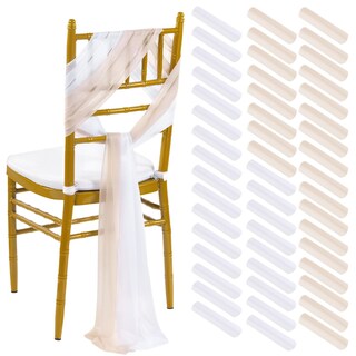 Foto 1 | Foto 1 | Fajas Para Sillas Pakiinno Tul Blanco/champán 50 Paquetes 25 Cm X 2 4 M - Venta Internacional.