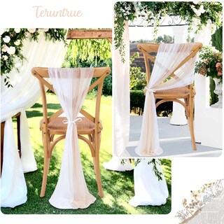 Foto 3 | Foto 3 | Fajas Para Sillas Pakiinno Tul Blanco/champán 50 Paquetes 25 Cm X 2 4 M - Venta Internacional.