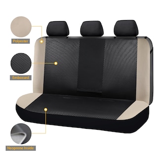 Foto 3 | Foto 3 | Fundas De Asiento De Coche Flying Banner De Neopreno Para Banco Trasero Color Beige - Venta Internacional.