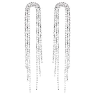 Foto 1 | Foto 1 | Pendientes Xioose De Plata De Ley Con Borlas Y Diamantes De Imitación - Venta Internacional.