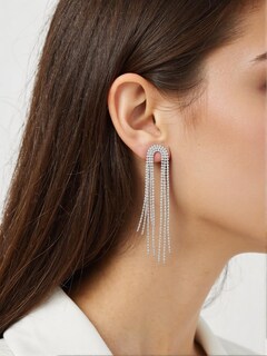 Foto 5 | Foto 5 | Pendientes Xioose De Plata De Ley Con Borlas Y Diamantes De Imitación - Venta Internacional.