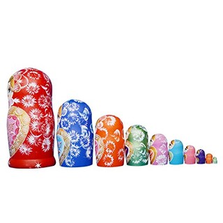 Foto 4 | Foto 4 | Muñecas Anidadas Yakelus Matryoshka 10 Unidades Hechas A Mano Para Niños - Venta Internacional.