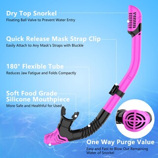 Foto 6 | Foto 6 | Set De Esnórquel Para Adultos Littlejsy Dry-top De Snorkeling Gear - Venta Internacional.