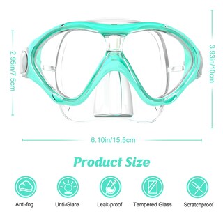 Foto 4 | Foto 4 | Máscara De Natación Acqces Para Niños De 5 A 15 Años Gafas De Esnórquel Y Buceo Color Verde - Venta Internacional.