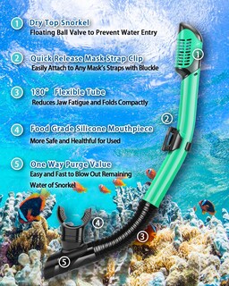 Foto 4 | Foto 4 | Set De Esnórquel Piyazi De Snorkeling Gear Para Adultos Y Niños Antifugas - Venta Internacional.