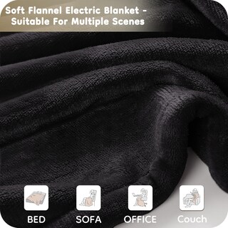 Foto 6 | Foto 6 | Manta Térmica Eléctrica Laffylo 62 X 84 Cm Tamaño Doble Gris Oscuro - Venta Internacional.