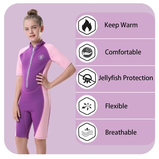 Foto 4 | Foto 4 | Traje De Neopreno Lemoren Para Niños Neopreno 2 Mm Cremallera Frontal Shorty Swim 4022 - Venta Internacional.