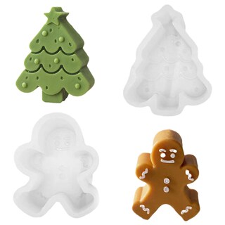 Foto 1 | Foto 1 | Moldes De Silicona Para Velas Topys 3d Para Árbol De Navidad Y Pan De Jengibre - Venta Internacional.
