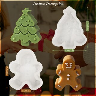 Foto 3 | Foto 3 | Moldes De Silicona Para Velas Topys 3d Para Árbol De Navidad Y Pan De Jengibre - Venta Internacional.