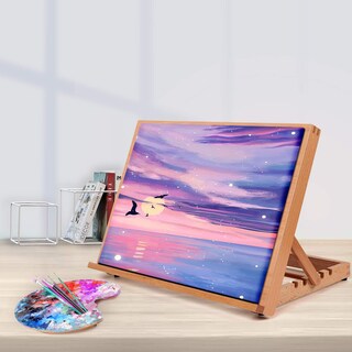 Foto 5 | Foto 5 | Caballete Para Mesa De Dibujo En Forma De Caída En Madera Artística 5 Posiciones - Venta Internacional.