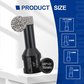 Foto 4 | Foto 4 | Brocas Con Núcleo De Diamante Shdiatool De 13 Mm Para Azulejos De Porcelana - Venta Internacional.
