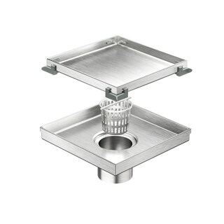 Foto 1 | Foto 1 | Desagüe De Ducha Neodrain De Acero Inoxidable 304 Cepillado Cuadrado De 15 Cm - Venta Internacional.