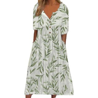 Foto 1 | Foto 1 | Vestido Largo Guteidee Para Mujer Estilo Bohemio Floral Con Bolsillos - Venta Internacional.