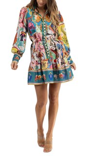 Foto 1 | Foto 1 | Vestido Camisero Lovecarnation De Verano De Manga Larga Con Estampado Floral - Venta Internacional.