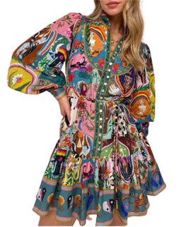 Foto 4 | Foto 4 | Vestido Camisero Lovecarnation De Verano De Manga Larga Con Estampado Floral - Venta Internacional.