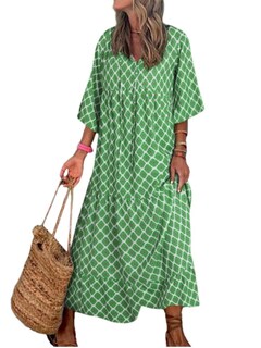 Foto 1 | Foto 1 | Vestido Largo Bivenant Bohemio Casual Holgado De Manga Larga Para Mujer - Venta Internacional.