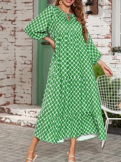 Foto 3 | Foto 3 | Vestido Largo Bivenant Bohemio Casual Holgado De Manga Larga Para Mujer - Venta Internacional.
