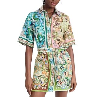 Foto 1 | Foto 1 | Vestido Lovely Ran Con Estampado Floral Y2k A-line De Poliéster Verde - Venta Internacional.