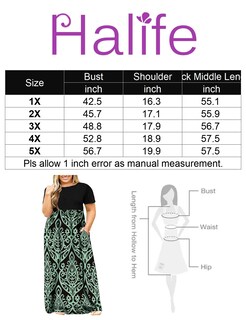 Foto 3 | Foto 3 | Vestido Largo Halife Azul Marino Talla Grande Con Bolsillos Para Mujer - Venta Internacional.