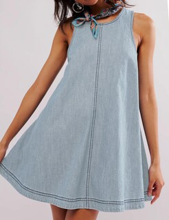 Foto 2 | Foto 2 | Vestido Vaquero Creerer Casual Sin Mangas En A Con Bolsillos - Venta Internacional.
