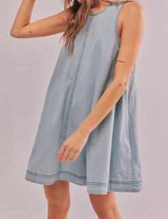 Foto 3 | Foto 3 | Vestido Vaquero Creerer Casual Sin Mangas En A Con Bolsillos - Venta Internacional.