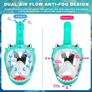 Foto 5 | Foto 5 | Máscara Facial Completa Zipoute Snorkel Para Niños Con Vista De 180° - Venta Internacional.