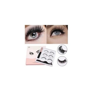 Foto 6 | Foto 6 | Set De Pestañas Magnéticas Con Delineador De Ojos Y Pinzas 3 Pares - Venta Internacional.