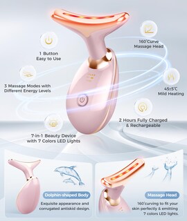 Foto 2 | Foto 2 | Masajeador Facial 7 En 1 Fastaid De Skin Care Tools Color Rosa - Venta Internacional.