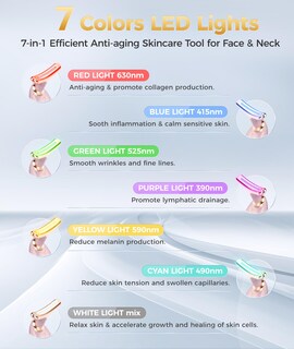 Foto 4 | Foto 4 | Masajeador Facial 7 En 1 Fastaid De Skin Care Tools Color Rosa - Venta Internacional.