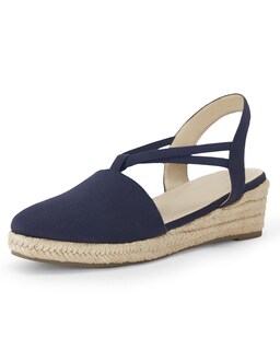 Foto 1 | Foto 1 | Sandals Coutgo Platform Wedge Alpargata Slingback Navy 11 - Venta Internacional.