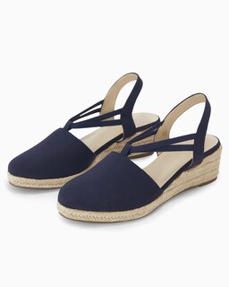 Foto 4 | Foto 4 | Sandals Coutgo Platform Wedge Alpargata Slingback Navy 11 - Venta Internacional.