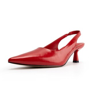 Foto 2 | Foto 2 | Zapatos Heelchic Zapatos De Tacón Metalizado Destalonados Con Forma De Gatito Rojos Para Mujer - Venta Internacional.