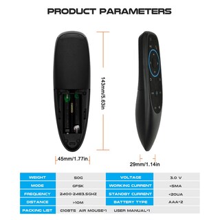 Foto 3 | Foto 3 | Caja De Control Remoto Air Mouse G10sbts Pro Para Giroscopio Color Negro - Venta Internacional.