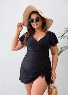 Foto 5 | Foto 5 | Traje De Baño Con Volantes Swimdress Eagerbuy Para Mujer Control De Barriga - Venta Internacional.