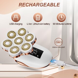 Foto 5 | Foto 5 | Maquinilla De Afeitar Eléctrica Tayayo 7d Recargable Rotativa Para Mujer - Venta Internacional.