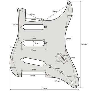 Foto 6 | Foto 6 | Juego De Placas Traseras Pickguard Ikn Black Pearl St 3 De Bobina Única - Venta Internacional.