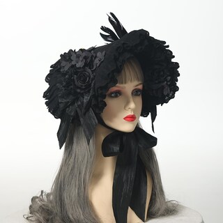 Foto 5 | Foto 5 | Sombrero Para Sol Cosdreamer Victoriano Para Fiesta De Té Negro Pajizo Para Niñas - Venta Internacional.