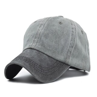 Foto 1 | Foto 1 | Gorra De Béisbol Talajee Vintage Lavada Negra Y Gris - Venta Internacional.