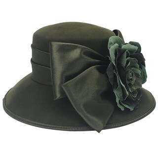 Foto 4 | Foto 4 | Gorro Forbusite Para Mujer Vestido De Fieltro De Lana Fiesta Otoño-invierno Verde - Venta Internacional.